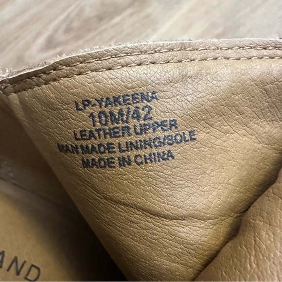 Lucky Brand Yakeena Tan Suede Ankle Wedge Booties size 10 - Picture 7 of 8